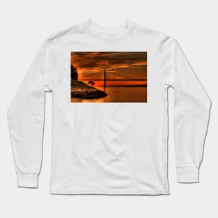 Bridge Under Sunset Sky - 2 - HDR © Long Sleeve T-Shirt